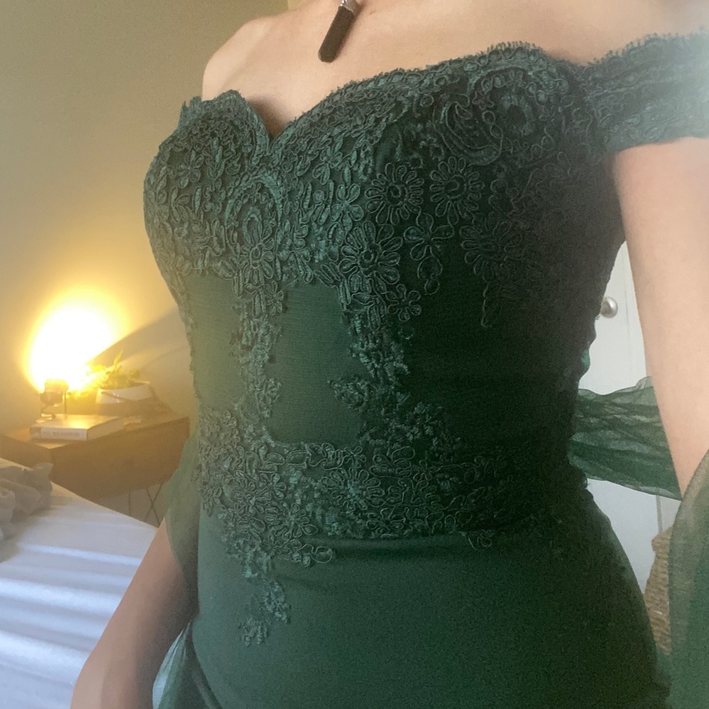 Hunter green gown